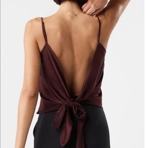 VETTA- The Satin Wrap Tank